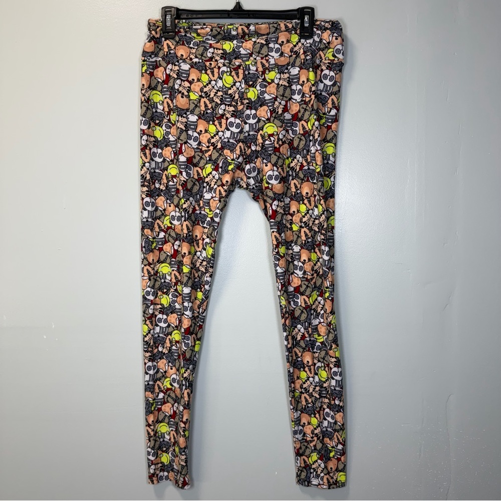 Lularoe OS Leggings Woodland Creatures Fox Panda Frog Zebra Cheetah Tall & Curvy